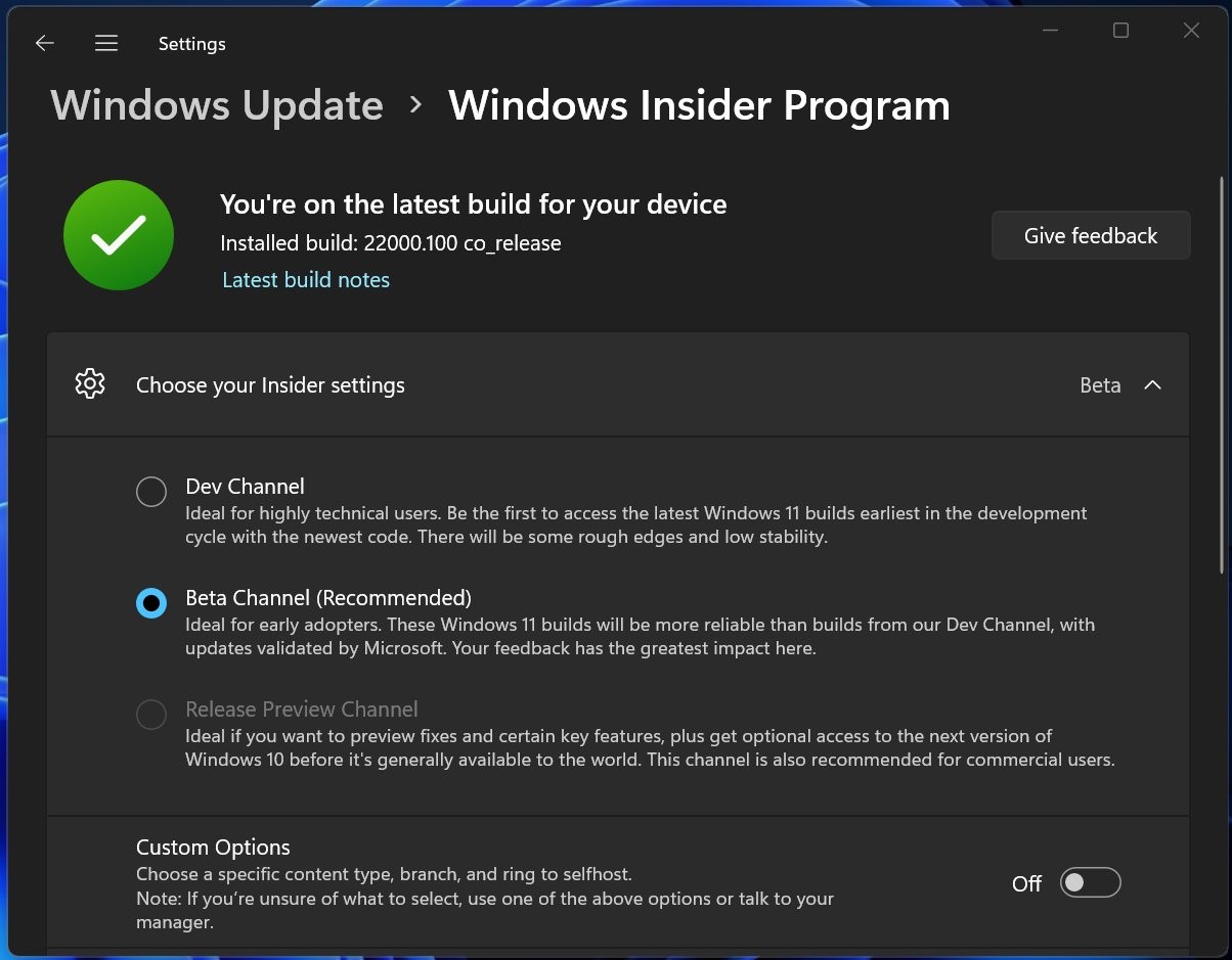 微软推出了Windows11的第一个测试版