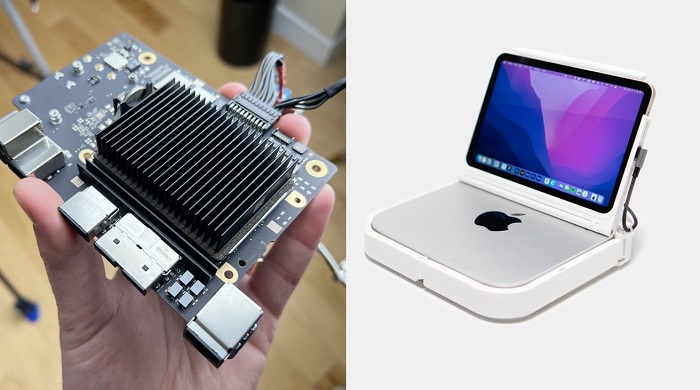 动手达人为M1 Mac mini换上3D打印外壳：体积大减还可变身移动工作站