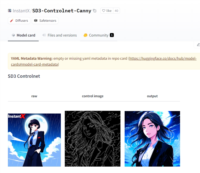 InstantX发布多个SD3的ControlNet模型：Canny、Pose、Inpaint等