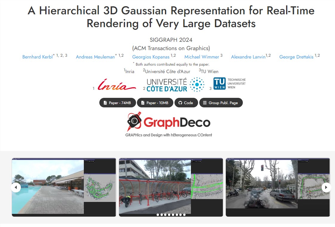 Hierarchical 3D Gaussian: Real-time Rendering of Large-scale High-quality 3D Scenes