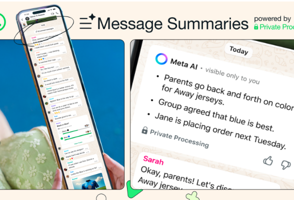 WhatsApp推出AI消息摘要功能，Meta AI可总结个人聊天记录
