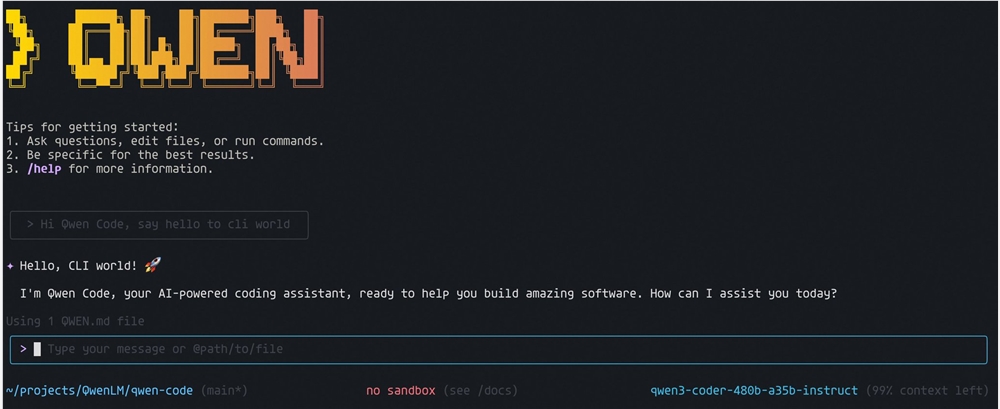 💡 You get 2,000 free Qwen Code runs every day!Run.jpg