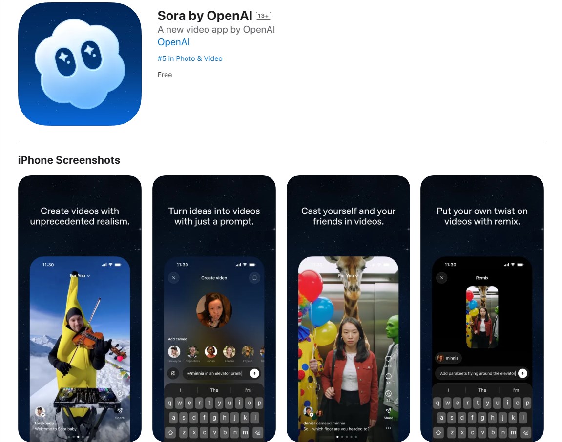 A OpenAI lança o Sora2 e o app de social media homônimo: um TikTok da versão Sora que suporta a geração sincronizada de áudio e vídeo
