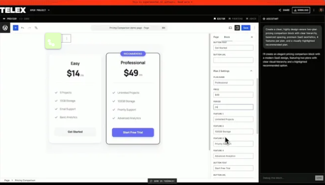​WordPres推出 实验性人工智能开发工具 Telex ，已在现实中应用